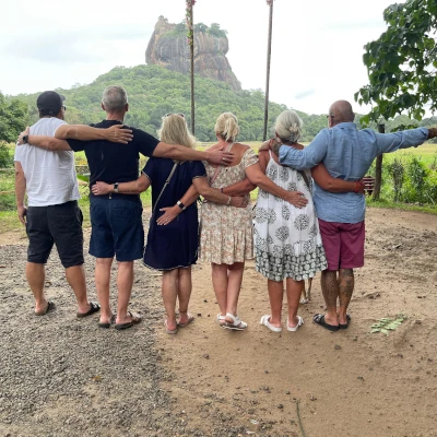 tourist group near Sigiriya rock