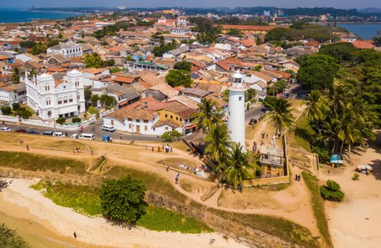 Galle Dutch Fort. Galle Fort, Sri Lanka, aerial view